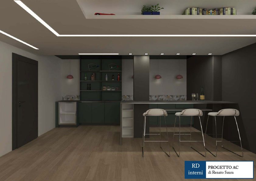 arredamento piantina cucina divano soggiorno chivasso