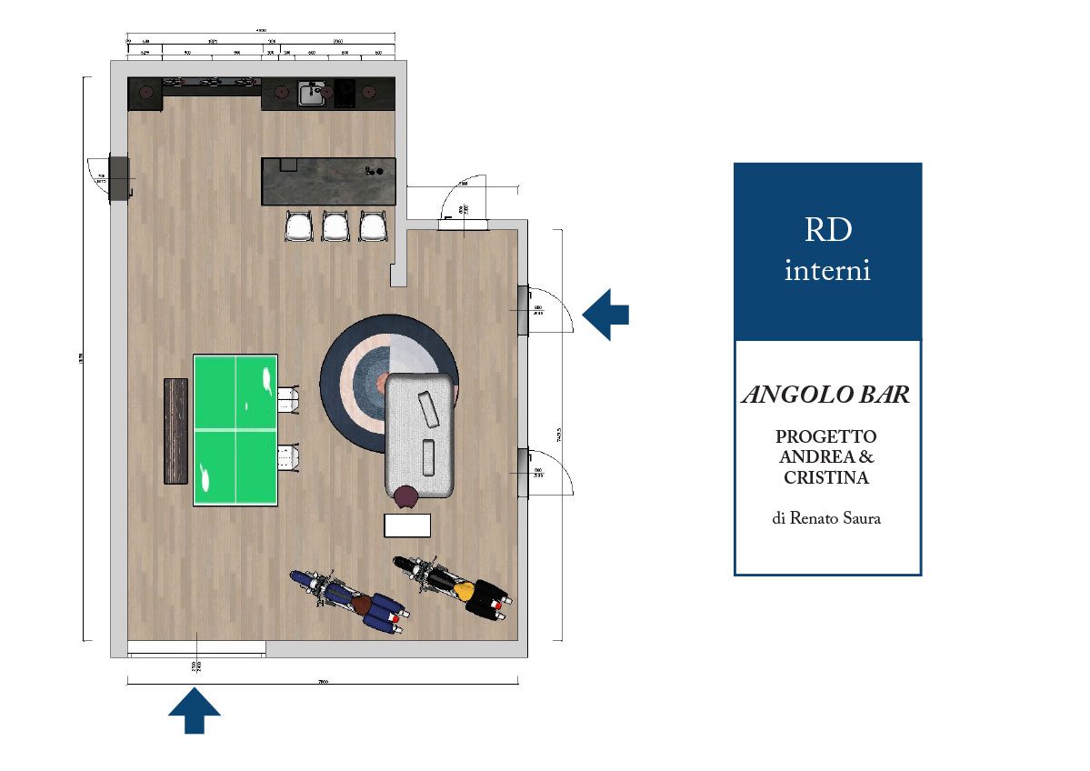 arredamento piantina cucina tavolo soggiorno torino