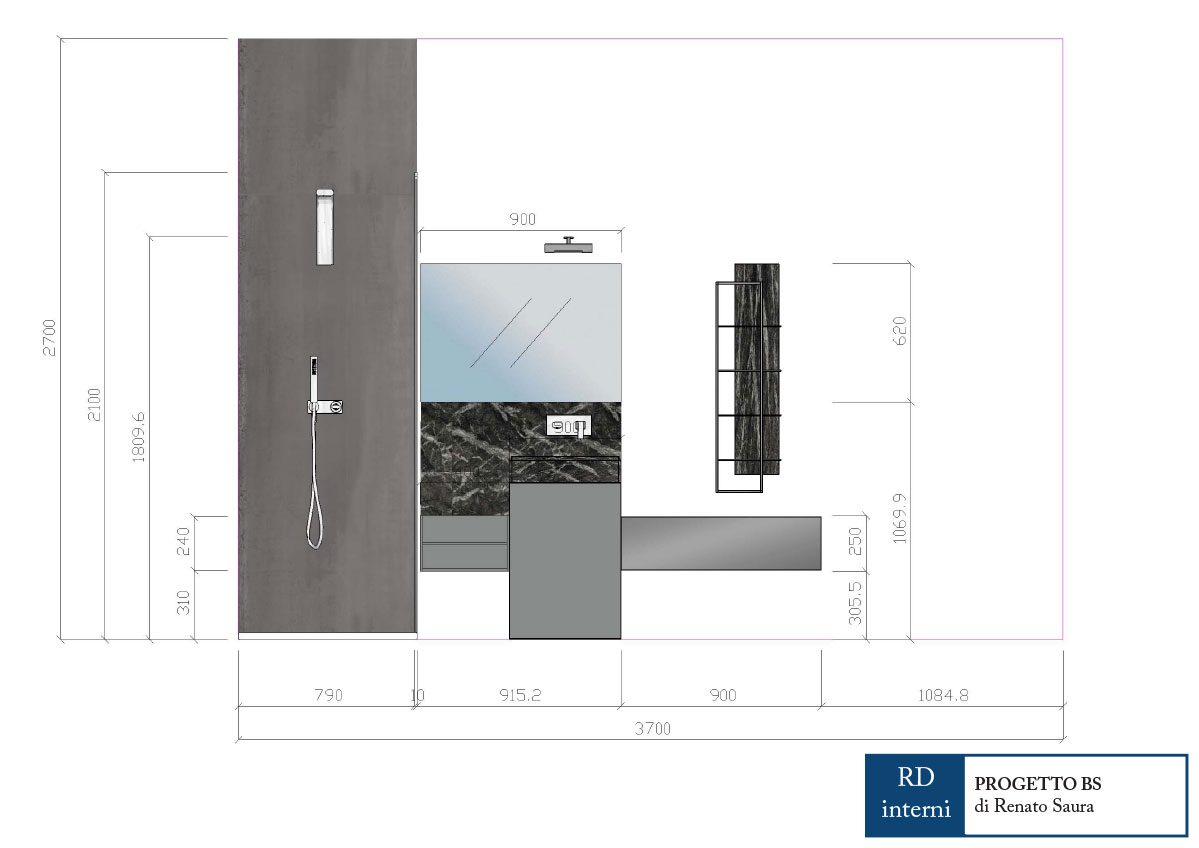 pianta bagno arredato torino