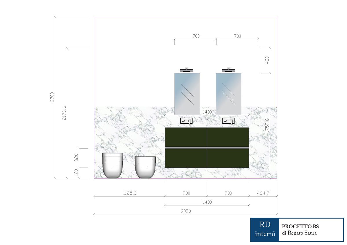 piantina progettazione bano chivasso torino