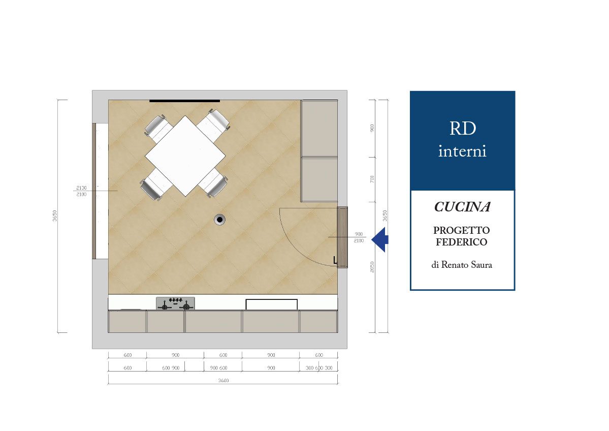 piantina progettazione cucina chivasso torino