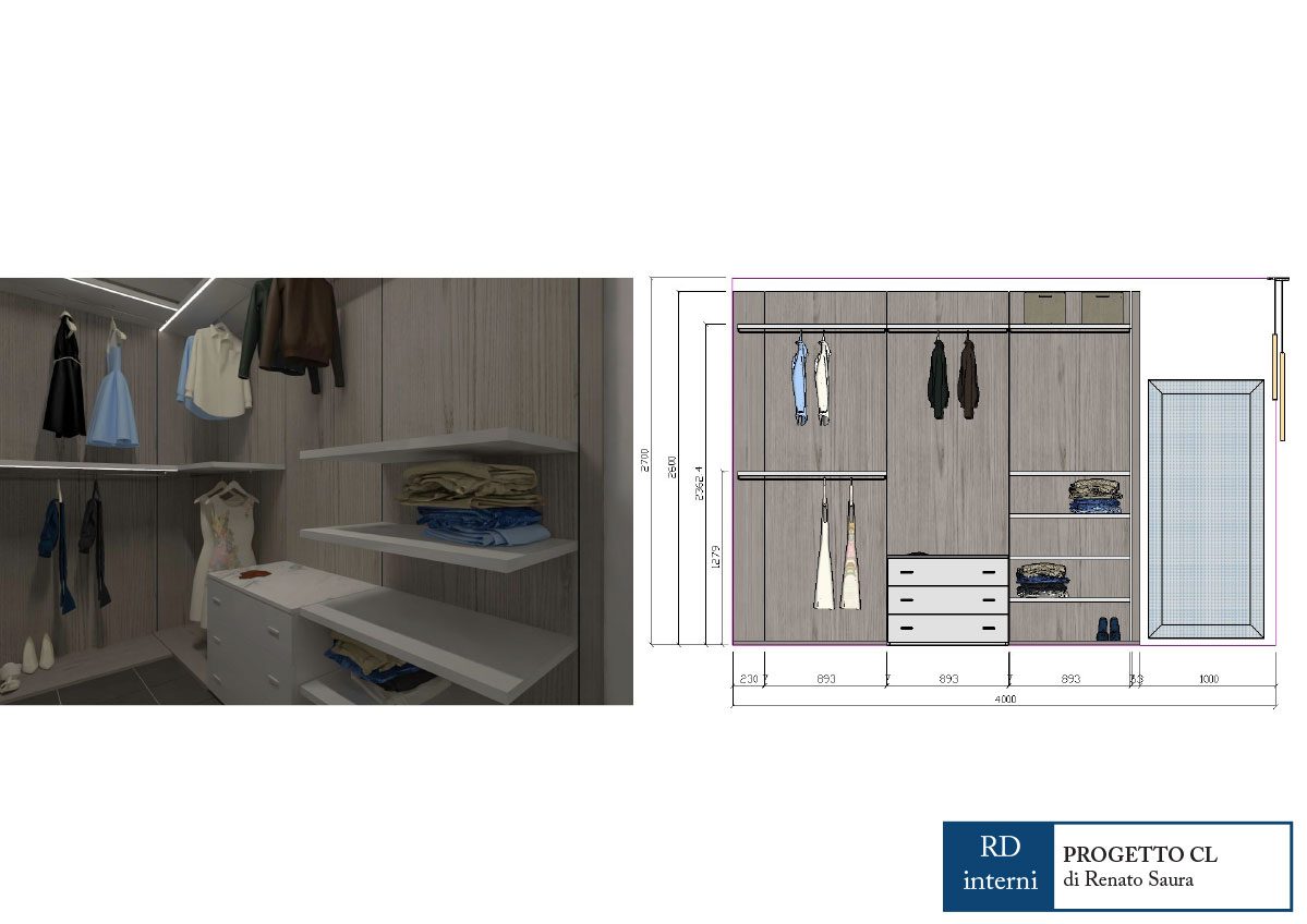 progettazione cabina armadio chivasso