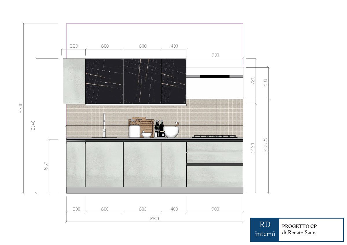 progettazione cucina mobili pianta chivasso