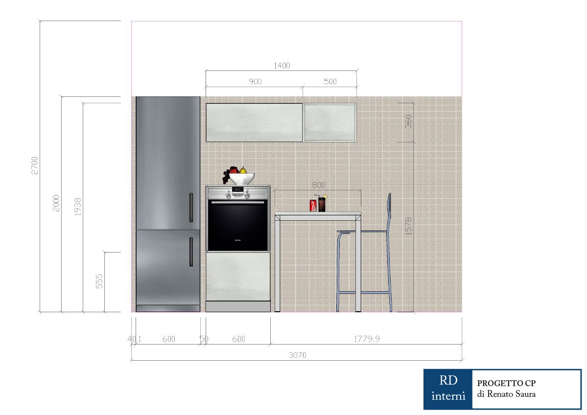 progettazione cucina mobili pianta chivasso torino